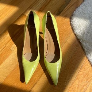 Stuart Weitzman lime green heels